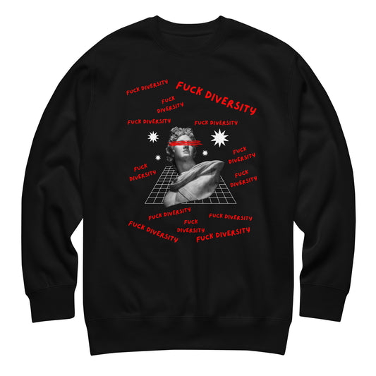 FCK DIVERSITY black premium heavyweight sweatshirt - European People heritage clothing
